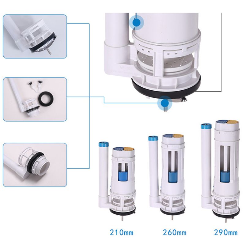 Toilet Tank Fittings Kit Dual-flush Toilet Repair Tools for Home Bathroom Use Supplies Accessories 1Set Universal