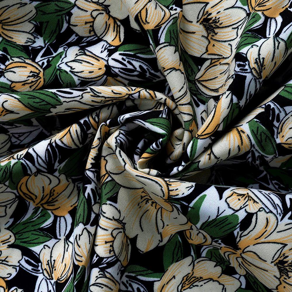 Button up skjortekjole efterår forår afslappet blomsterprint med lange ærmer dametøj efterår røde lange kjoler til kvinder