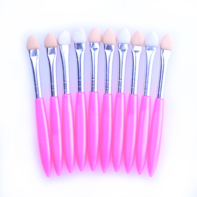 Pincel de sombra de ojos , esponja cosmética, brillo de uñas, esponja suave, delineador de ojos, aplicador para maquillaje de belleza, 10 piezas