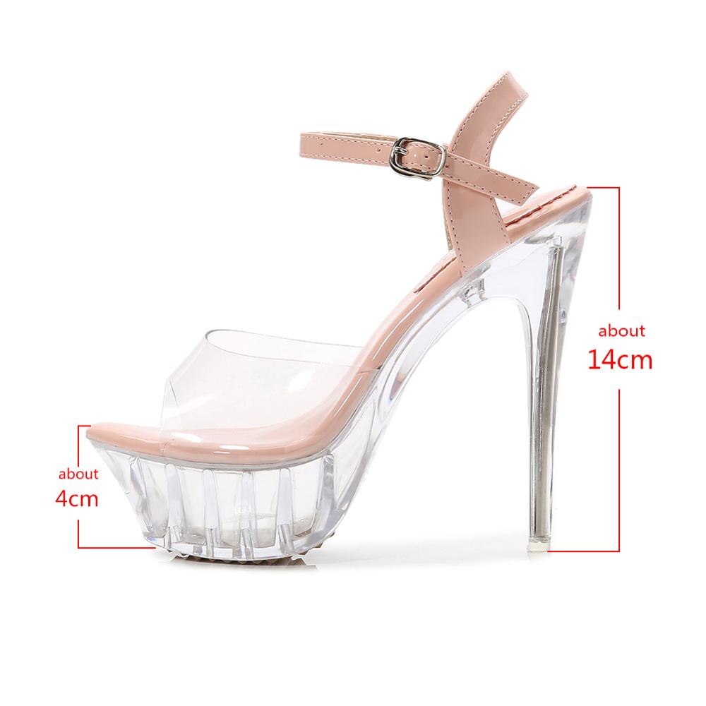 Damessandalen sandalen met plateauzool bruidsschoenen hoge hakken 14cm dikke bodem damessandalen zomer damesschoenen str