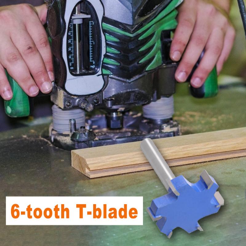Schacht Houtbewerking Frees T-Sloting Router Bit Bit Verlenging T-Vormige Steken Houten Pen Frees Cilinder strai