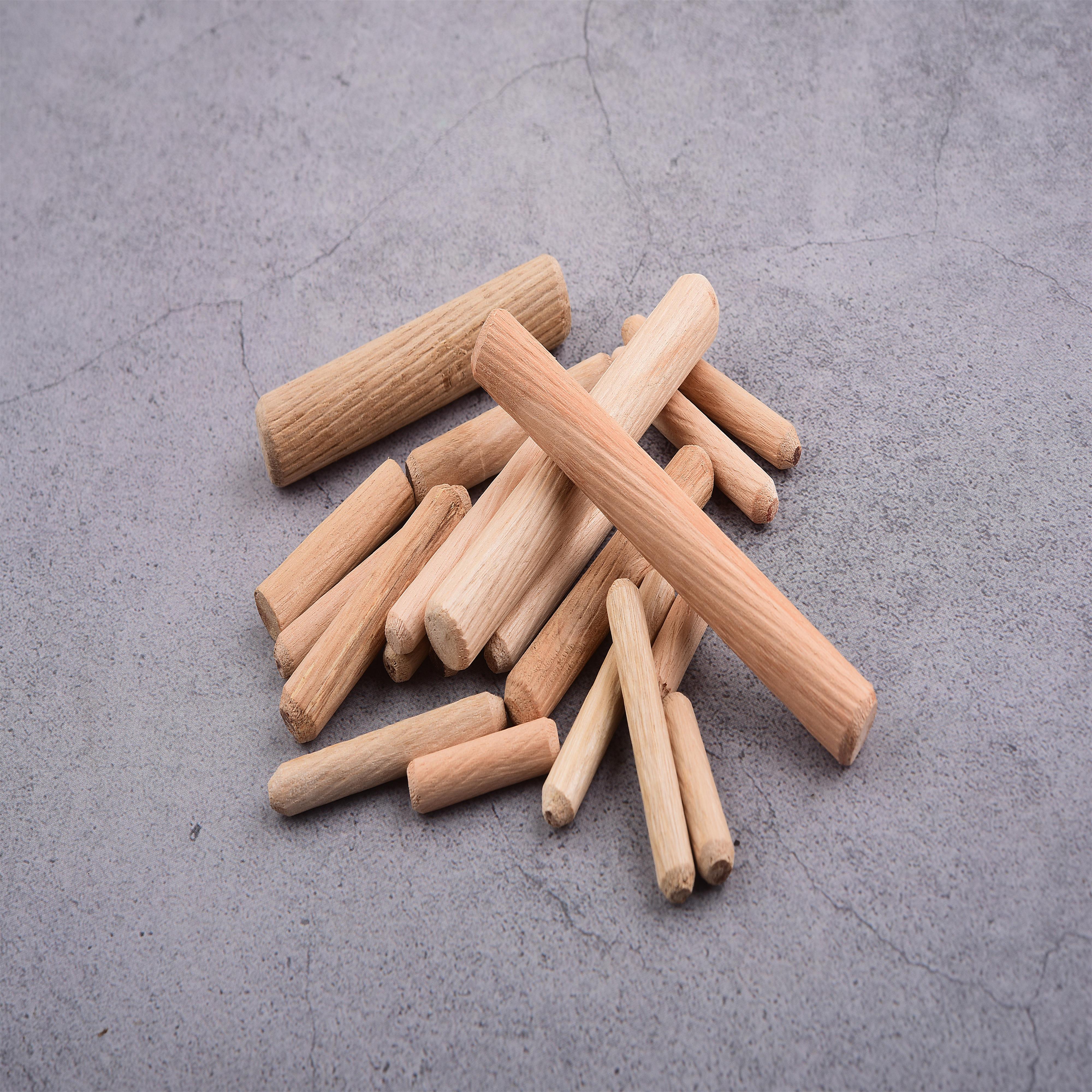 High Dutch Wooden Stick Home Connector Round Wooden Plug Twill Wooden Pin Furniture Connector M6M8M10M12 50pcs