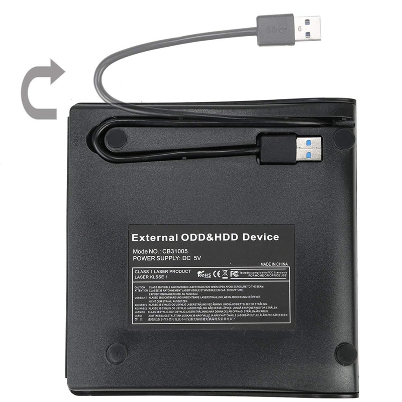 Zewnętrzny napęd Dvd szczupły twardy plastik Usb 3.0 Sata 9.5Mm Dvd obudowa nagrywarka nagrywarka nagrywarka cd-Rom etui na laptopa Cd/Dvd optyczny