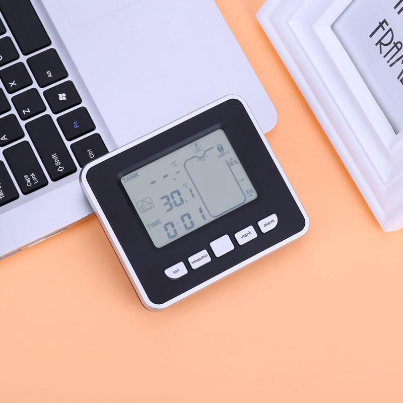 Wireless Ultrasonic Tank Liquid Level Flow Water Meter With Temperature Water Tank Transmitter Mounting Screws Measuring Tool