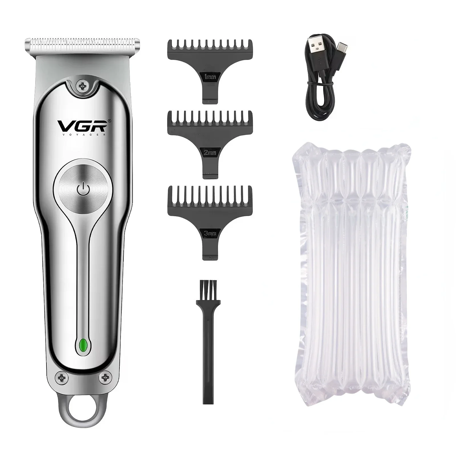 VGR maquina de cortar cabello cortadora de pelo para Cortadora de pelo, máquina de corte de pelo de Metal recargable, maquinilla para peluquero eléctrica, cortadora de pelo para hombres V-071: Blanco