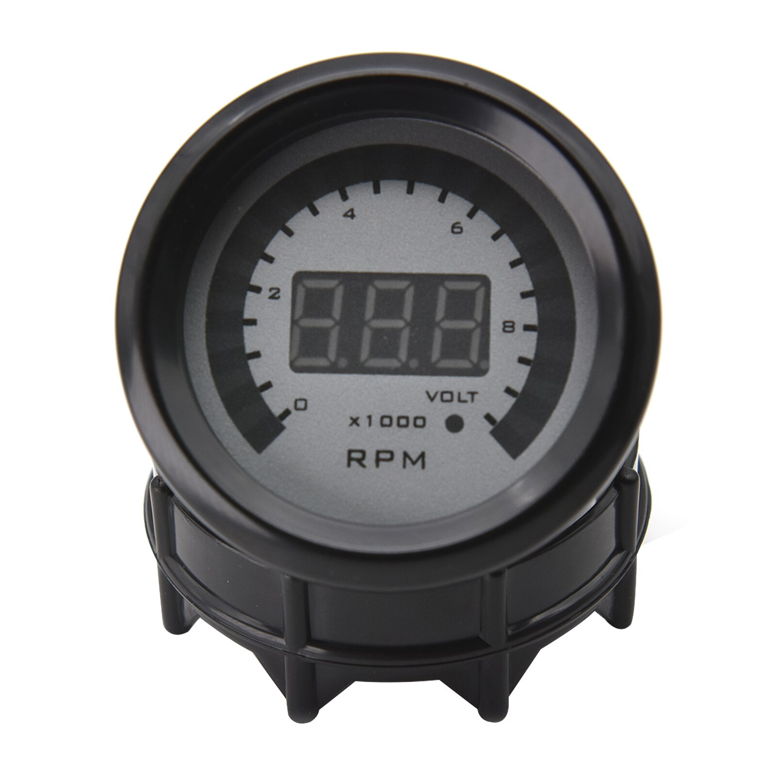 2 in 1 Car Digital Tachometer + Voltmeter 52MM Gauge for 10000 RPM Meter LED Digital Indicator Tacho Gauge Voltage with Pod