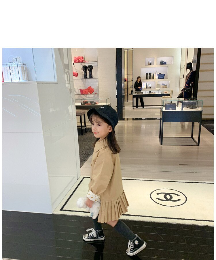 Giacca bambino primavera autunno capispalla per ragazze abbigliamento giacca a vento lunga abbigliamento bambino Cardigan per bambini abiti da ragazza cappotto coreano