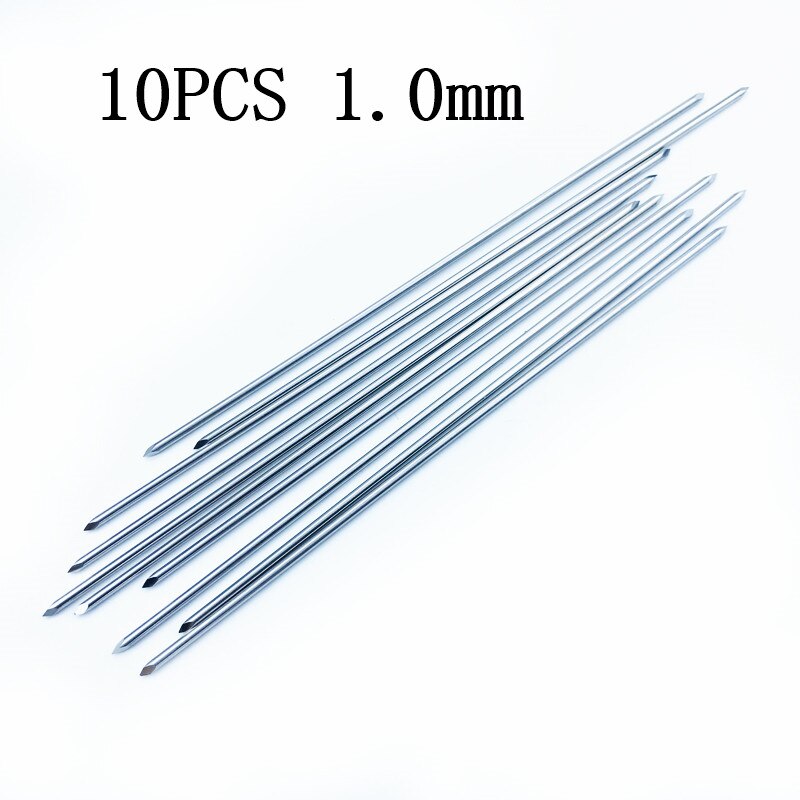 10 stk / taske ben rustfrit stål dobbelt-endede kirschner ledninger veterinær ortopædinstrumenter: 10 stk 1.0mm