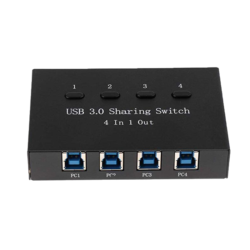 USB 3.0 sharing switch 4 in 1 out Switch Adapter Box 4 Computer Shared mobile hard drive USB Device Printer Scanner