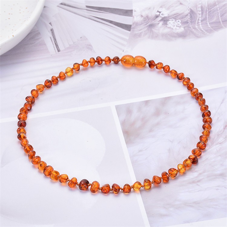 GIA Certified Natural Baltic Amber Necklace Bracelet Relieves Children's Teeth Pain Calm Soothing Handmade Jewelry