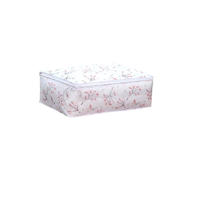 Non-woven Opvouwbare Opbergdoos Draagbare Kleding Organizer Tidy Pouch Koffer Home Opbergdoos Quilt Opslag Container Bag: 57x40x22cm F