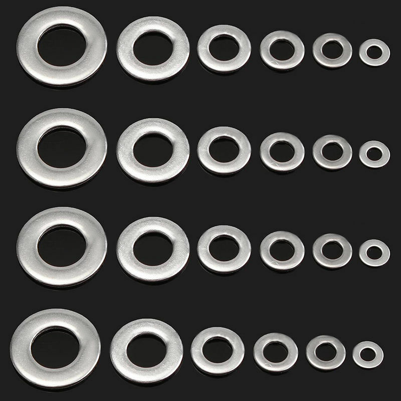 105Pcs Stainless Steel Washer/Spring Metric Washer Assortment Set M3 4 5 6 8 10