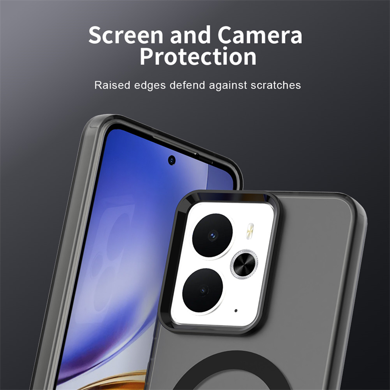 Translucent Phone Case For Realme 14T Case For Realme 14T 5G Magnetic Adsorption Wireless Charge Back Cover For Realme 14T Case