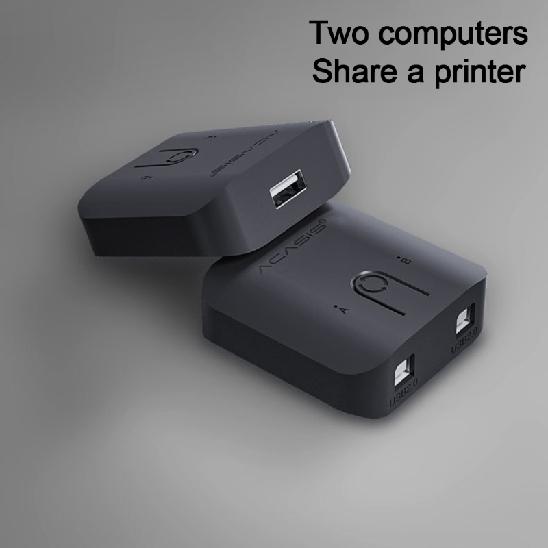 USB Manual Print Sharing Switcher Two Computers Share 1 USB Switch Selector for Keyboard Mouse USB Flash Drive Printer