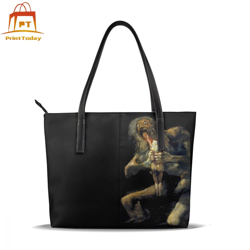 Saturn – sac à main en cuir imprimé pour femmes, fourre-tout tendance surdimensionné pour adolescentes