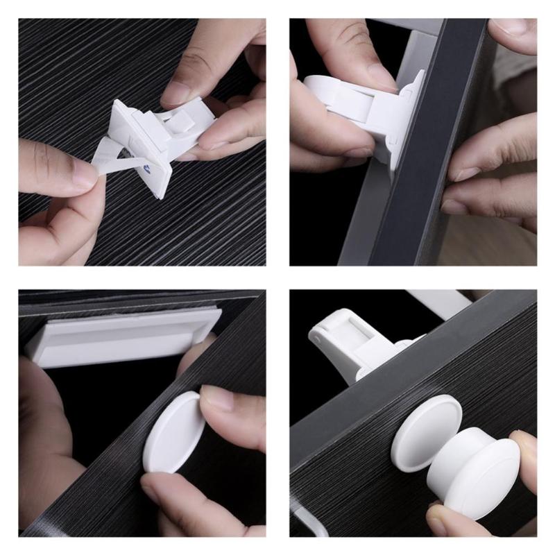 4 PCS Magnetische Sicherheit Kinder Schlösser Unsichtbaren Sicherheits Schloss Kinder Baby Kinder Schutz Tür Schrank Schlösser Baby Zeug