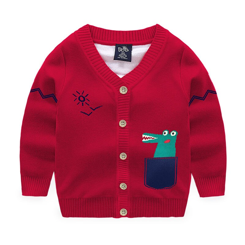 Enfants printemps vêtements coton pull nouveaux enfants bébé enfants fille garçon tricoté pull Cardigan hauts tenue coloré pull