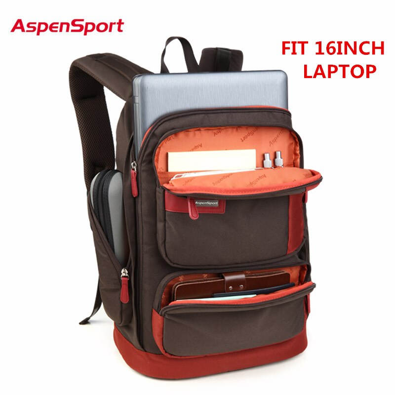 Aspensport mænds laptop rygsæk unisex høj slidstyrke rygsæk kvinder notebook taske studerende rygsæk