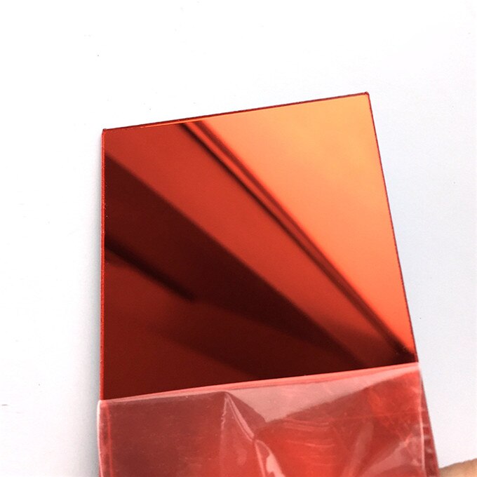 13Pc/Set Rhombus Mirror Wall Sticker For Living Room Bedroom TV Background Wall Mirror Decoration Decal DIY Home Decor Wallpaper: Red