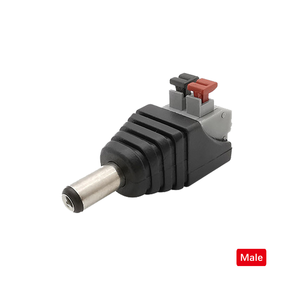 Connecteur d'alimentation 12V DC, 5 pièces, prise mâle femelle, baril 2.1mm x 5.5mm, adaptateur pour caméra de vidéosurveillance, Terminal d'alimentation de bande LED: MULTI