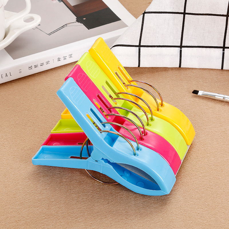 4 Stks/set 15*2.2Cm Stronging Plastic Clips Strandlaken Klem Te Voorkomen Dat De Wind Klem Wasknijpers Drogen rekken Opwaaiveer: 12cm