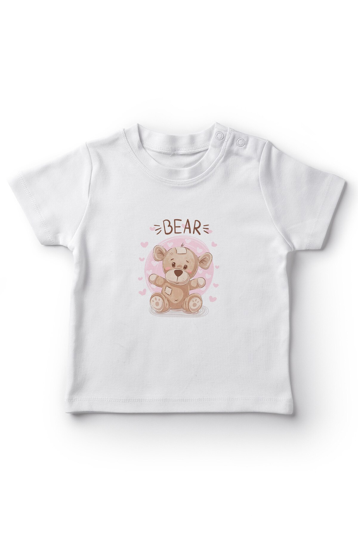 Angemiel Baby Cute Teddy Bear Baby Boy T-Shirt White