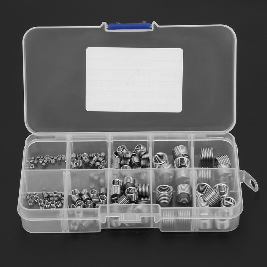 stainless steel wire insert 140Pcs/set Stainless Steel Wire Screw Sleeve Thread Repair Insert Kit Tool Set stainless wire