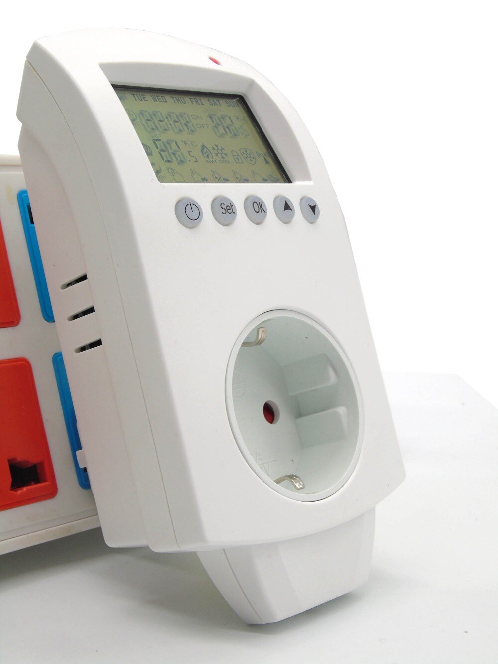 Termostato de enchufe programable de 16a 230V, enchufe europeo con temporizador de arranque, apagado regular