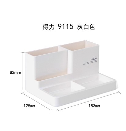 9115 plast moderne pennholder student skrivesaker billettkontor skolerekvisita penn blyant eske smykker sminkeholder case organizer: Hvit