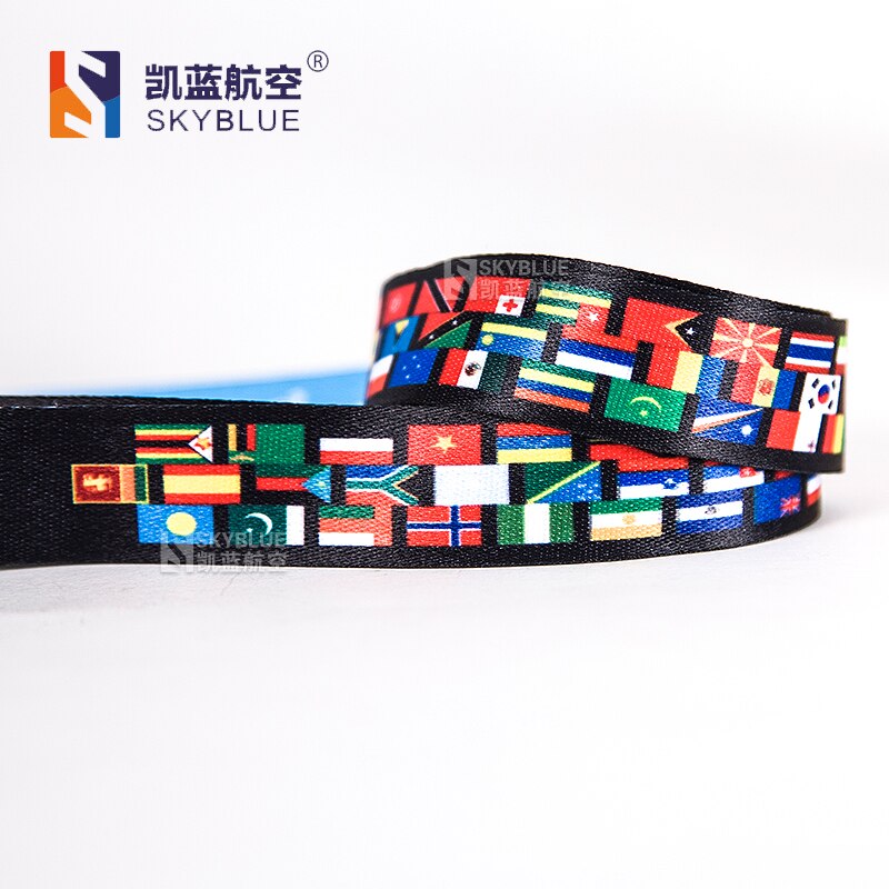Nuovo Boeeing/Jeppesen Internazionale Universale Del Mondo di Bandiera Nazionale Cordino, multi-colore fionda per volo equipaggio di Cassa di Carta ID