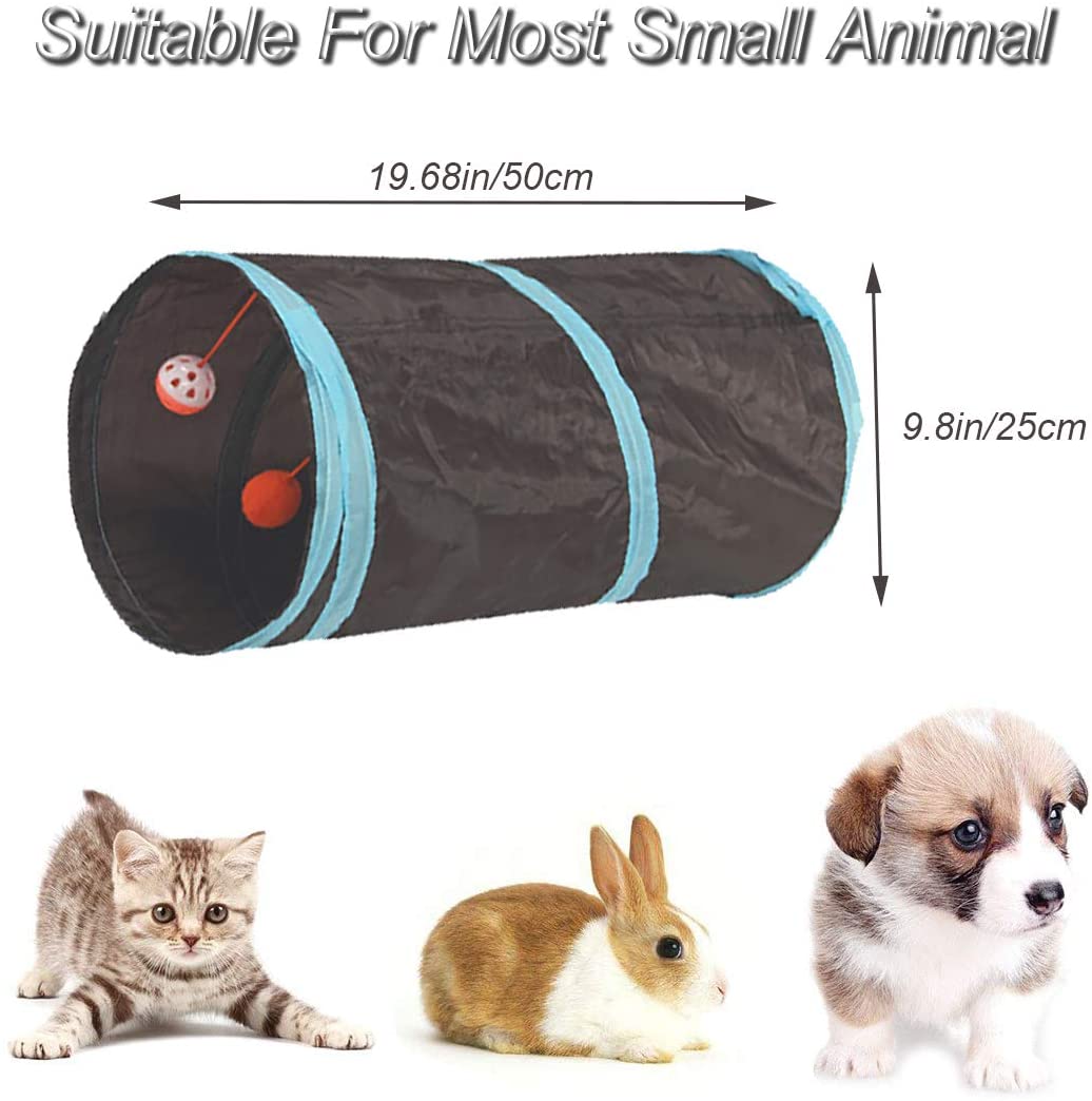 2/3/4 5-way Interactive Collapsible Cat Tunnel Tube Kitty Tunnel Bored Cat Pet Toys Peek Hole Toy Cat Puppy Kitty Kitten Rabbit: Red