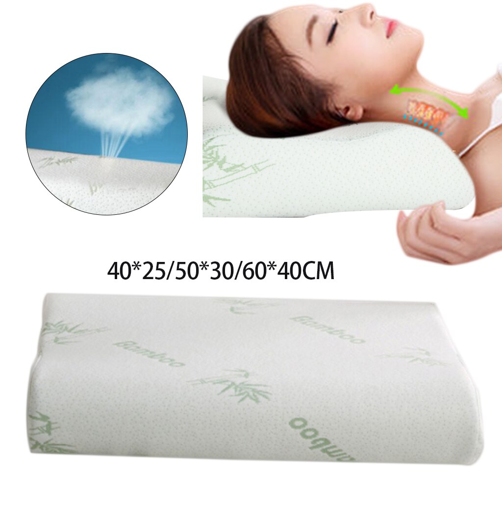 Memory Foam Beddengoed Kussen Nek Bescherming Trage Rebound Memory Foam Vlinder Vormige Kussen Gezondheid Cervicale Nek Grootte In 50*30Cm