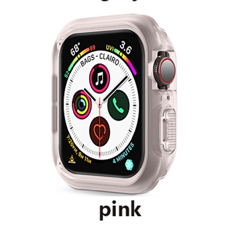 Gummicover til apple watch 3 2 1 fuldskærmsbeskyttelse til iwatch 42mm 38mm glasfilm til serie 4 5 40mm 44mm kofanger