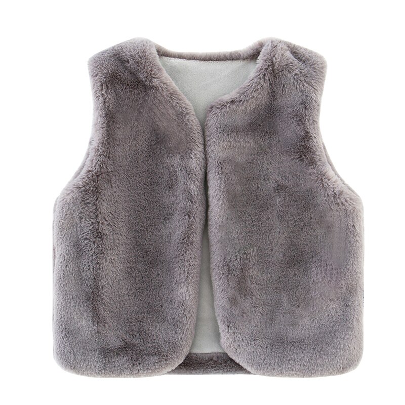 ins Nordic rabbit vest baby spring and autumn outing to keep warm padded jacket baby boys and girls foreign style small jackett: Gray / 80