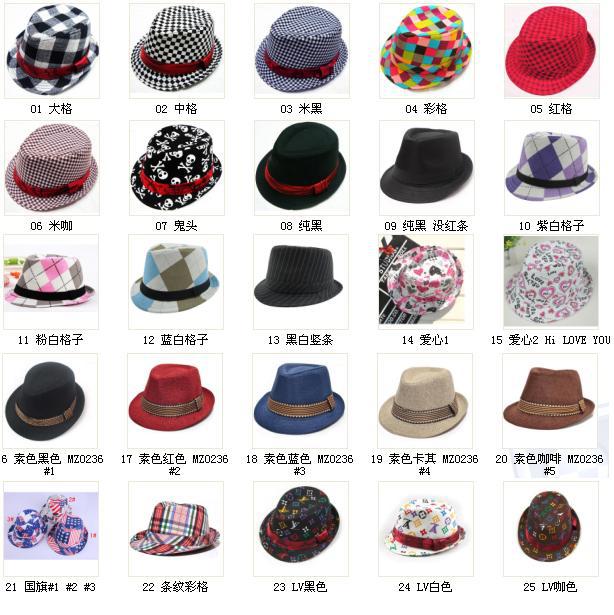 retail One piece Plaid Boys Fedoras baby cap