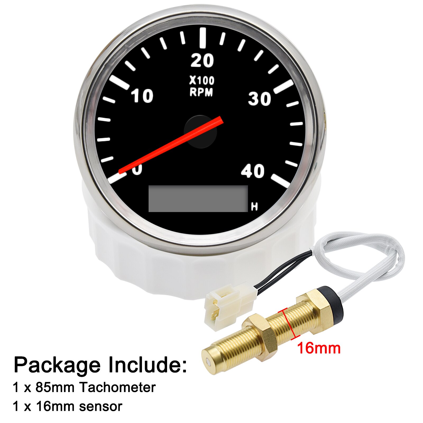 3K-8K PRM Meter + M16 Drehzahlmesser Sensor 85MM Benzin Diesel Motor Tacho Mit LCD Betriebsstundenzähler für Marine Boot Motorrad 4: 4KBS