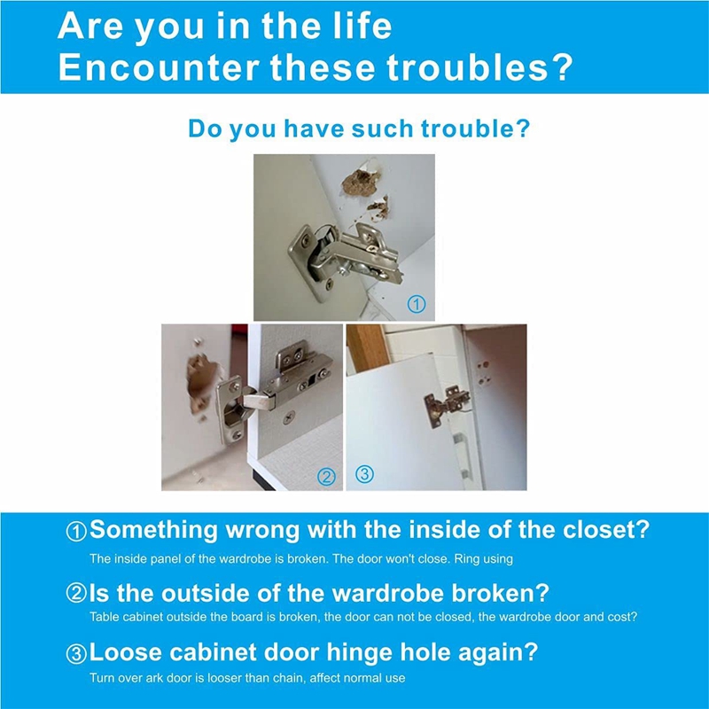 Hinge Repair Kit,Hinge Repair Brackets,Hinge Repair Plate - Kitchen Cabinet Door Hinge Repair Kit Tool.(4 Pack)