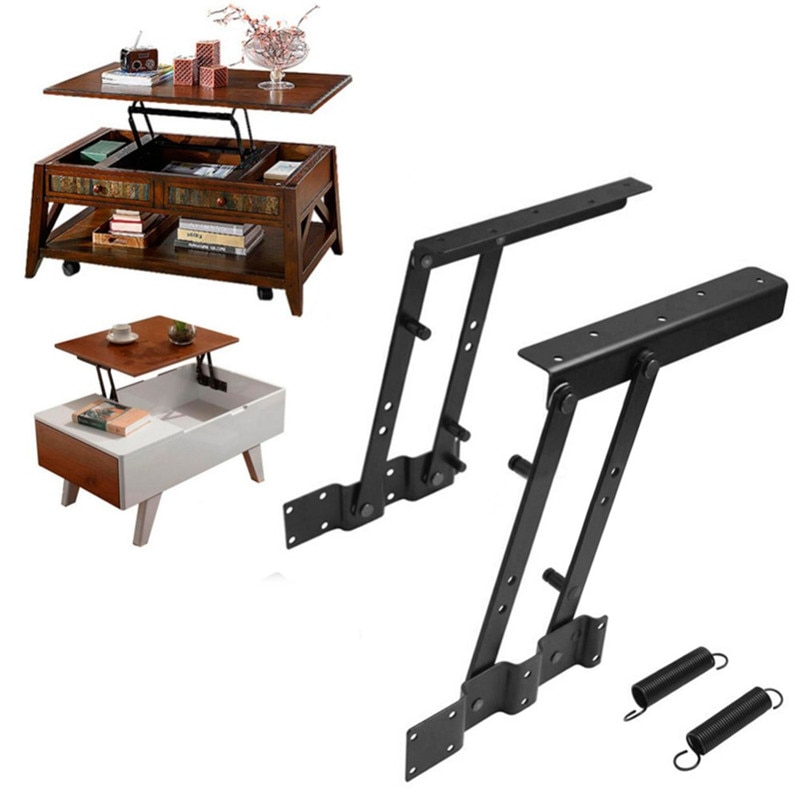 1Pair Lift Up Top Coffee Table With Lifting Mechanism Frame Spring Hinge Hardware 24 CM Lifting