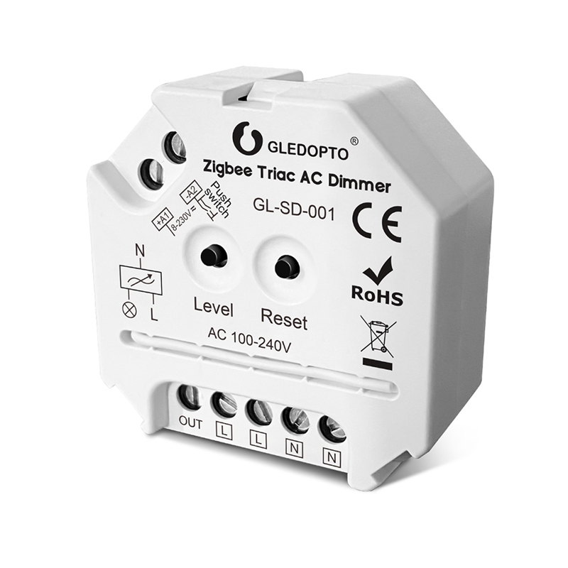 GLEDOPTO Zigbee 3.0 Smart Home Triac AC Dimmer LED-Contact Control Push-Switch Work With 2.4G Remote Control Smartthings: Default Title