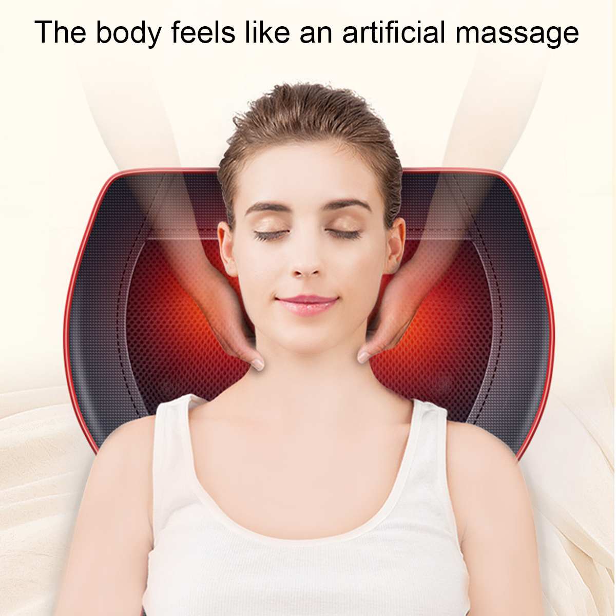 12V Head Neck Massager Car Home Cervical Shiatsu Massage Neck Back Waist Body Electric Multifunctional Massage Pillow Cushion