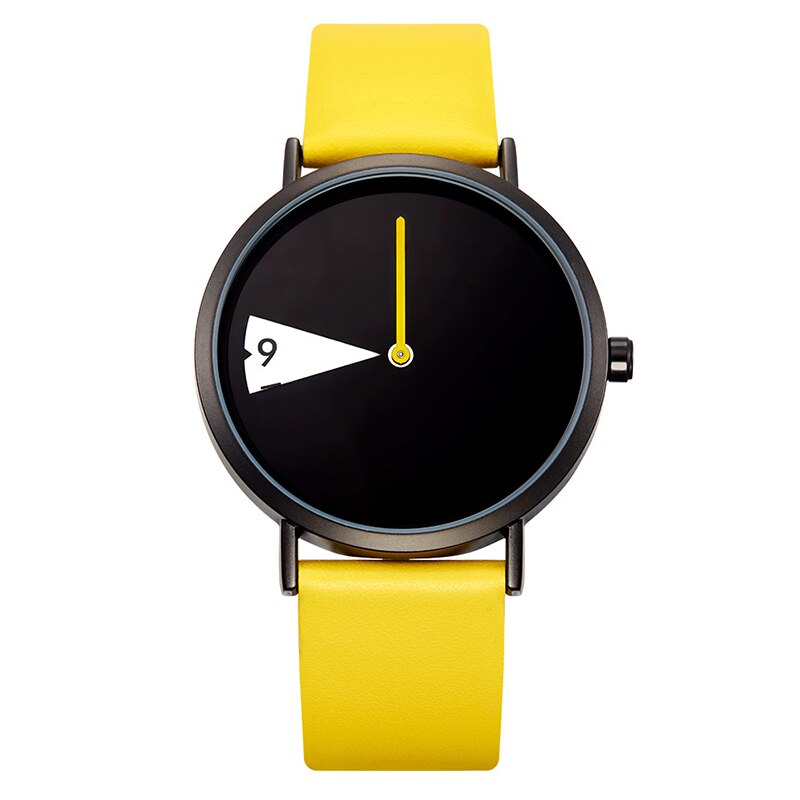 Women Watch Wristwatch Ladies Watch Rotate Yellow Leather Band Wristwatches Clock Montres Femme Reloj Mujer: YELLOW