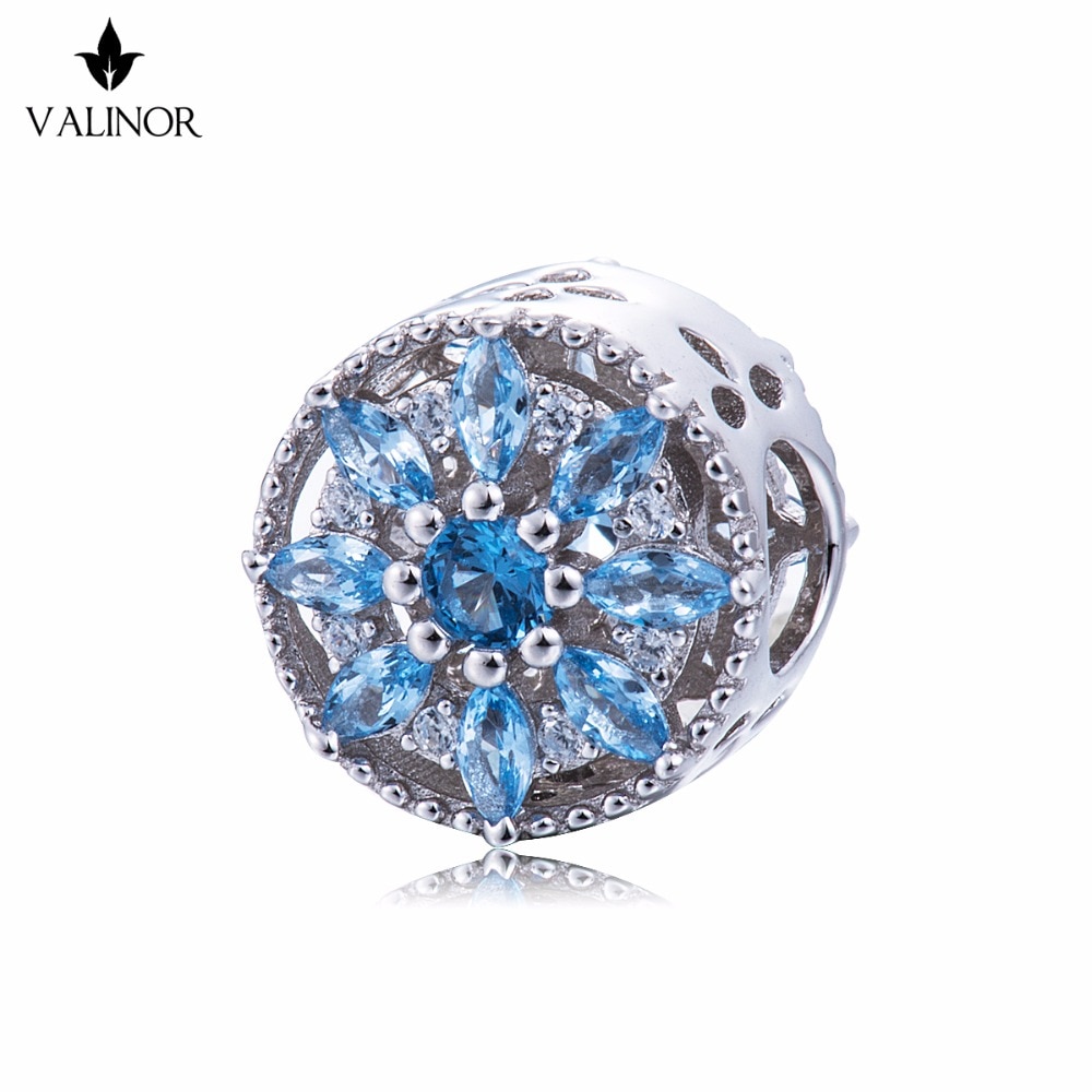 Video! Blau sonnenschein 925 Sterling Silber perlen Reize passen Armbänder Nie ändern farbe DDBJ123