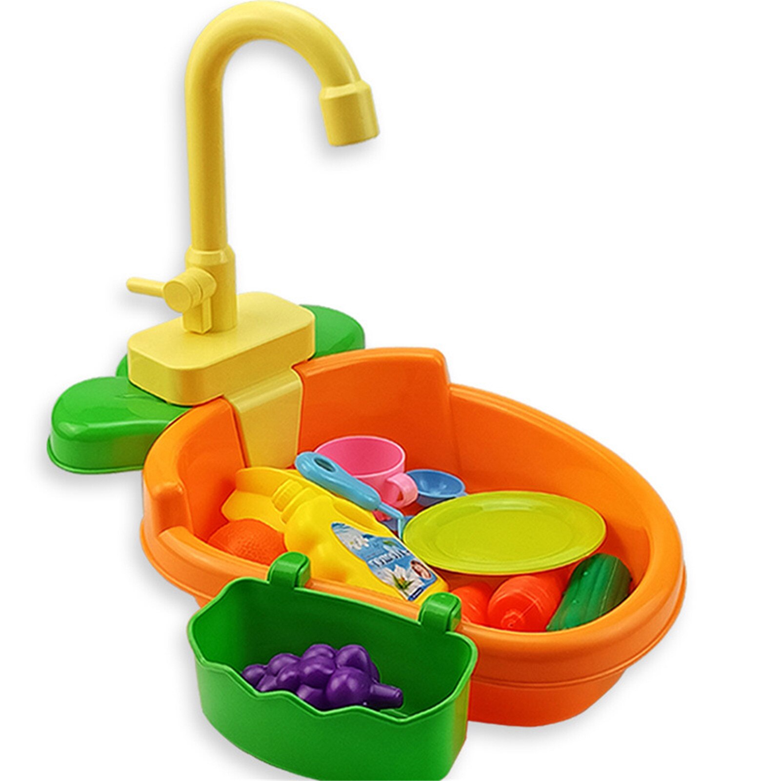 Automatic Bird Bath Tub with Faucet Pet Parrots Parakeet Cockatiel Fountains SPA Pool Shower Multifunctional Toy Cleaning Tool: Orange