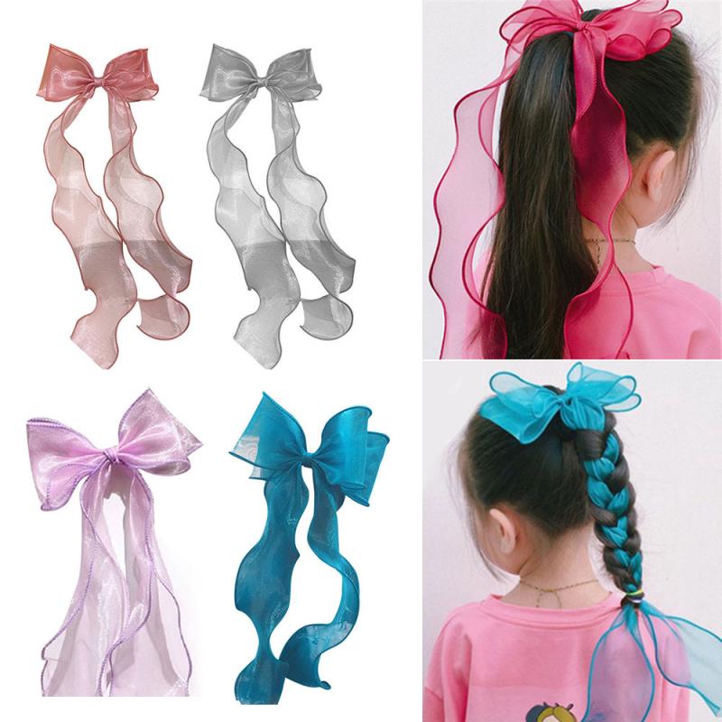 Lente Satijn Meisjes Boog Haar Band Trendy Lint Haarspeld Temperament Strik Dames Hoofddeksels Haaraccessoires Hoofddeksels