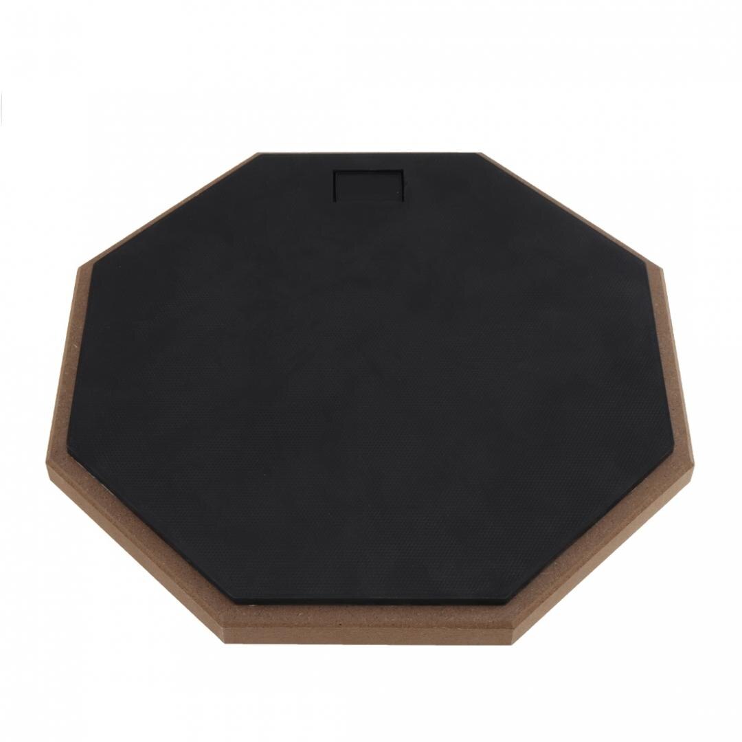 12 Inch Rubber Wooden Black Dumb Drum Practice Training Drum Pad for Jazz Drums Exercise