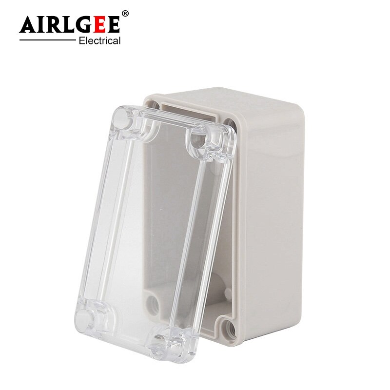 130*80*70mm outdoor plastic waterproof junction box PC transparent cover cable box seal security junction box