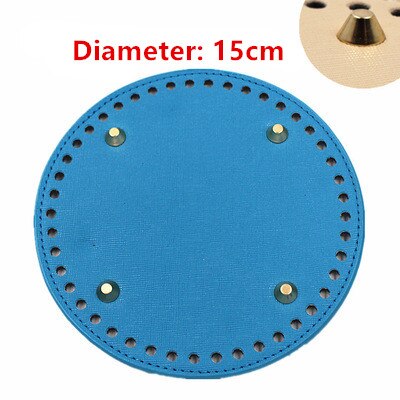 1 Pc Oval Long Round Leather Bottom with Holes Rivet for Knitted Bag PU Leather Bag Accessories DIY Woven Crochet Bag Bottom: L