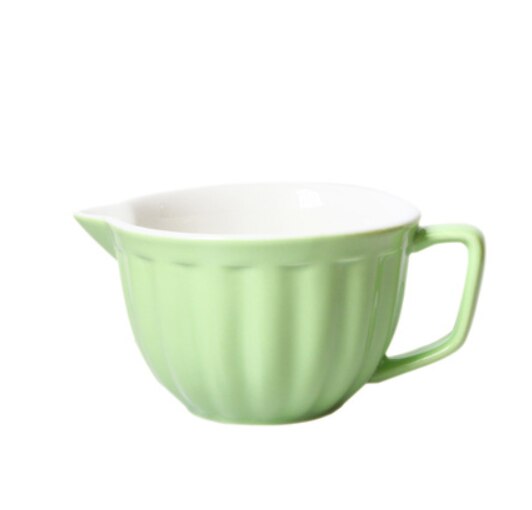 Cuenco de cerámica para fruta, Bol para sopas y ensaladas, cocina, jarra de leche, tazón mezclador de huevo, tazas de café, taza de leche, Espumador de leche: Verde