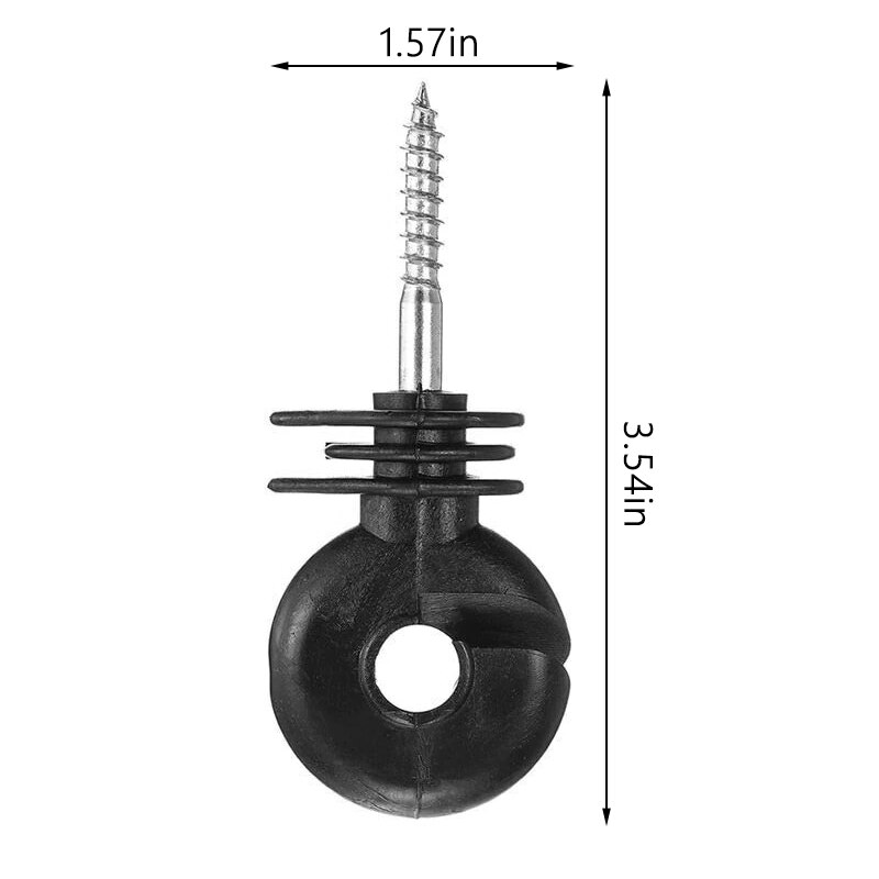 50pcs Electric Fence Offset Ring Insulator Fencing Screw In Posts Wire Safe Agricultural Garden Supplies Accessories Tool: Default Title