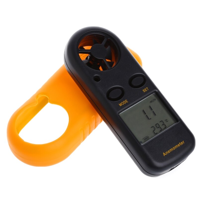 GM816 6 Digital Anemometer Wind Speed Meter Anemometro Air Guage Temperature 30m/s -10~45C LCD Backlight Display Handheld
